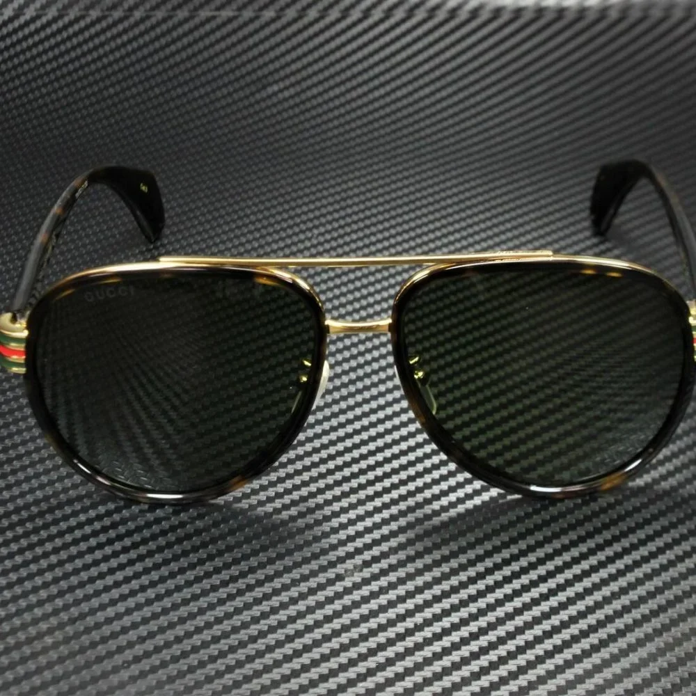 Gucci Black Green 58mm Sunglasses